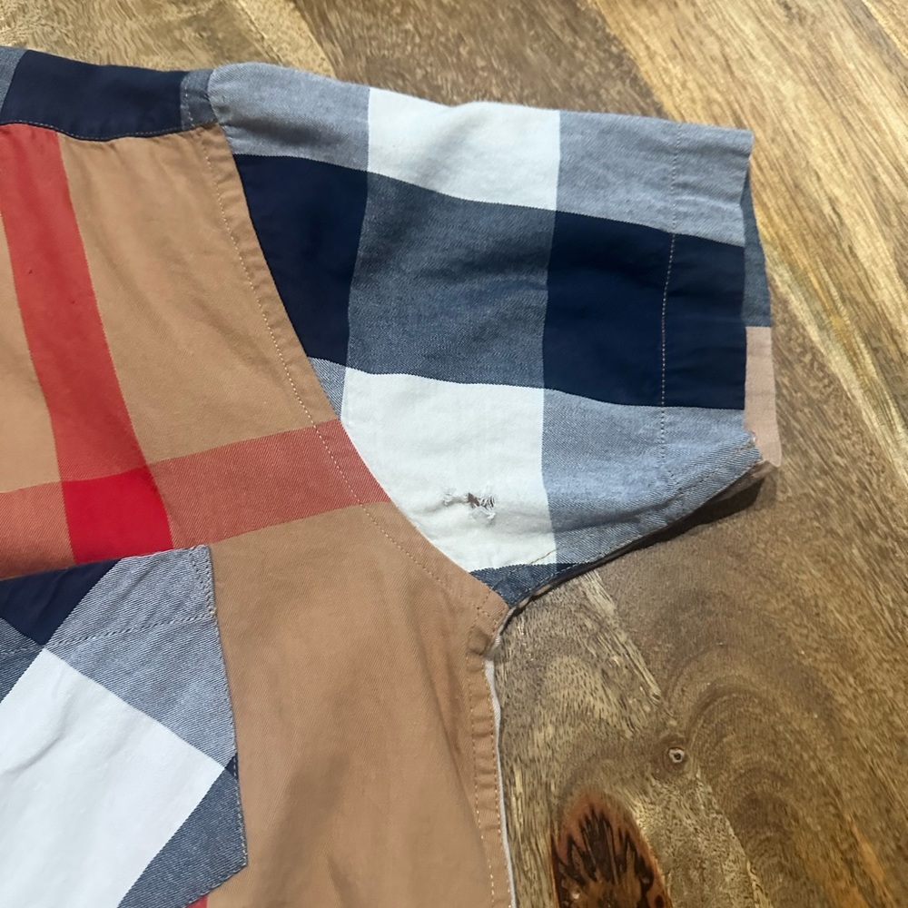Burberry Multicolor Patchwork Plaid Button-Down S… - image 7